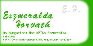 eszmeralda horvath business card